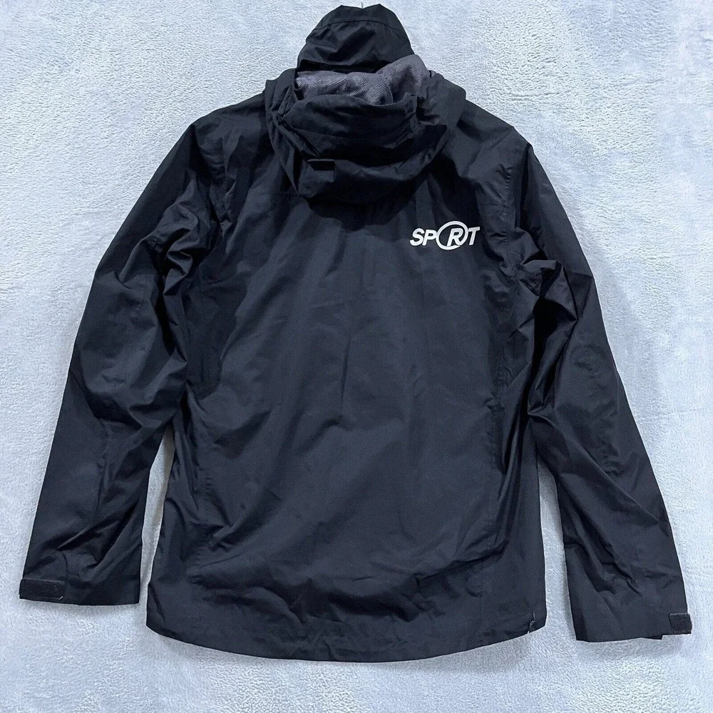 Adidas Windbreaker Jacket Men's S Mesh SPORT OREGON  Lined Full Zip Hoodie Black